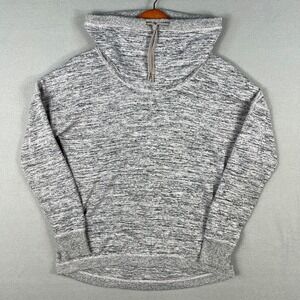 Athleta Blissful Cowl Neck Pullover Sweatshirt Gray Long Sleeve Lounge Top Small